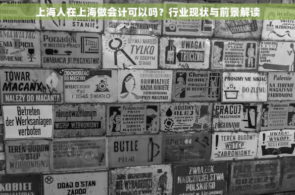 上海人在上海做会计可以吗？行业现状与前景解读