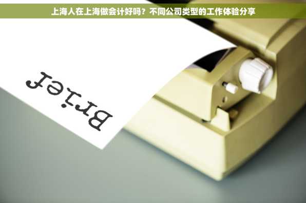 上海人在上海做会计好吗？不同公司类型的工作体验分享