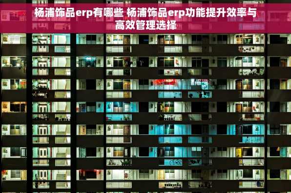 杨浦饰品erp有哪些 杨浦饰品erp功能提升效率与高效管理选择