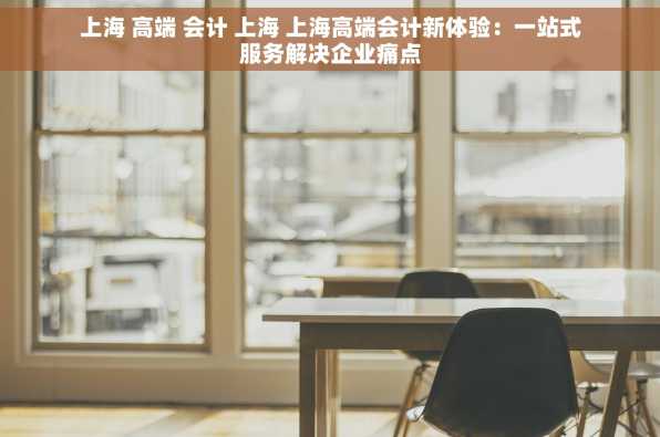 上海 高端 会计 上海 上海高端会计新体验：一站式服务解决企业痛点