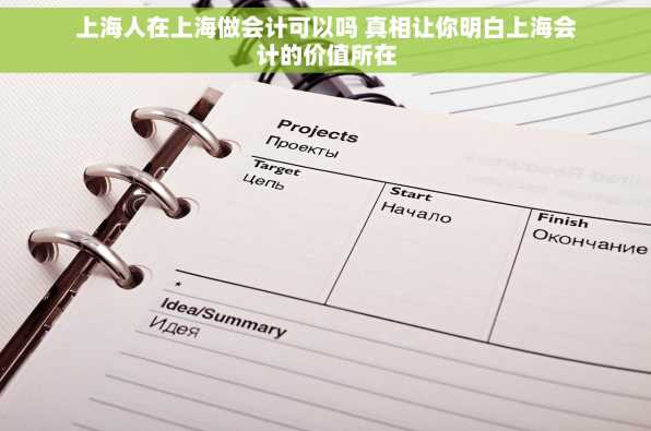 上海人在上海做会计可以吗 真相让你明白上海会计的价值所在
