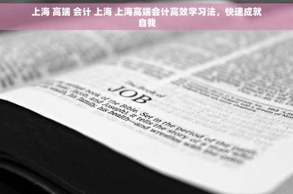 上海 高端 会计 上海 上海高端会计高效学习法，快速成就自我