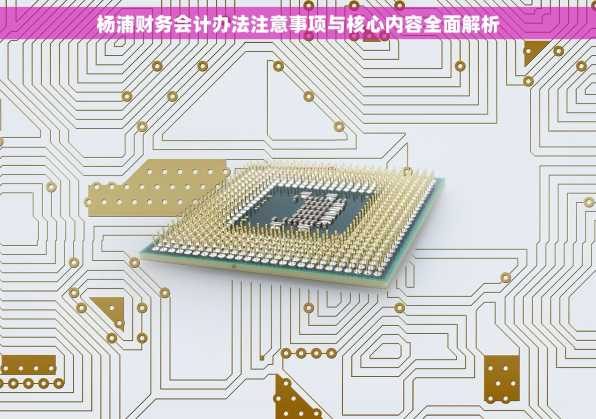 杨浦财务会计办法注意事项与核心内容全面解析