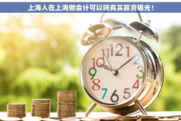 上海人在上海做会计可以吗真实薪资曝光！