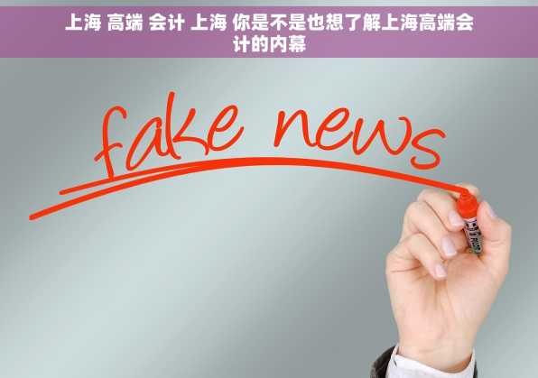 上海 高端 会计 上海 你是不是也想了解上海高端会计的内幕