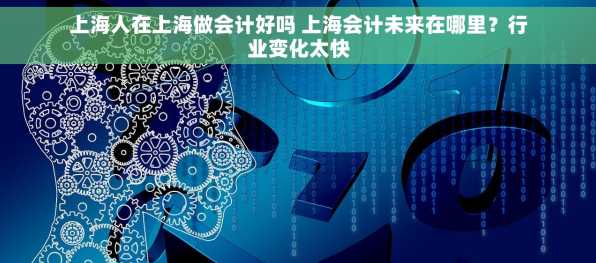 上海人在上海做会计好吗 上海会计未来在哪里？行业变化太快