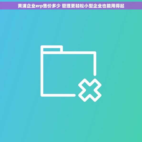 黄浦企业erp售价多少 管理更轻松小型企业也能用得起