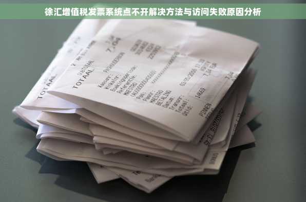 徐汇增值税发票系统点不开解决方法与访问失败原因分析