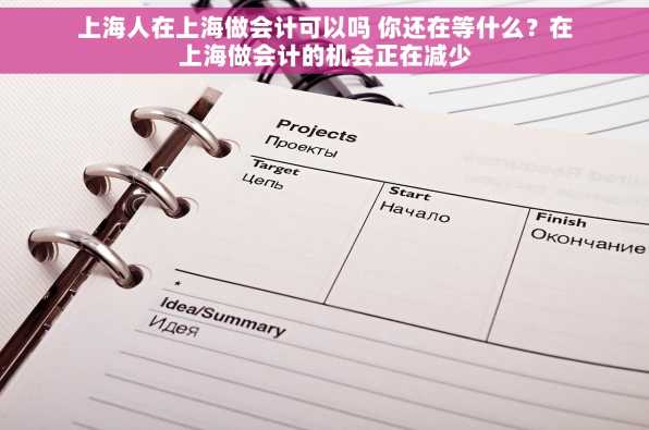 上海人在上海做会计可以吗 你还在等什么？在上海做会计的机会正在减少
