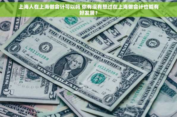 上海人在上海做会计可以吗 你有没有想过在上海做会计也能有好发展？