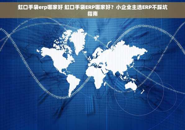 虹口手袋erp哪家好 虹口手袋ERP哪家好？小企业主选ERP不踩坑指南