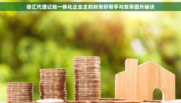 徐汇代理记账一体化企业主的财务好帮手与效率提升秘诀