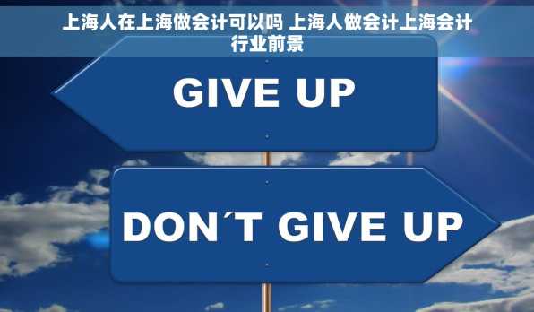 上海人在上海做会计可以吗 上海人做会计上海会计行业前景