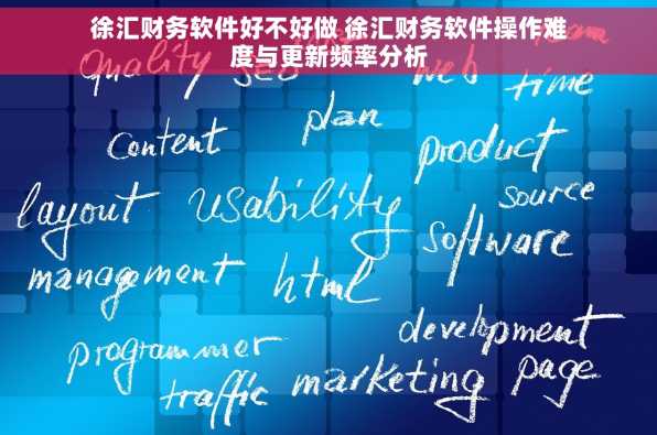 徐汇财务软件好不好做 徐汇财务软件操作难度与更新频率分析