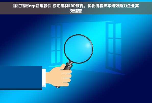 徐汇铝材erp管理软件 徐汇铝材ERP软件，优化流程降本增效助力企业高效运营