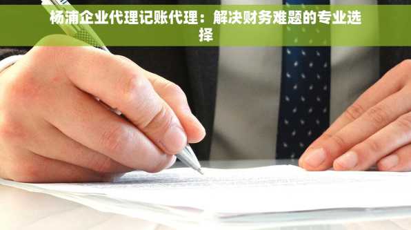 杨浦企业代理记账代理：解决财务难题的专业选择