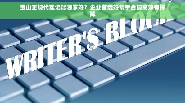 宝山正规代理记账哪家好？企业首选好帮手合规高效有保障