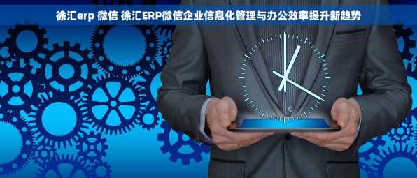 徐汇erp 微信 徐汇ERP微信企业信息化管理与办公效率提升新趋势